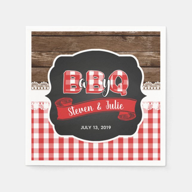 Baby Q Shower Napkin - Red (Front)