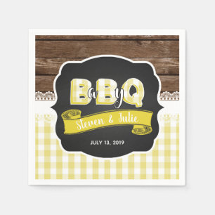 Baby Q Shower Napkin - Yellow