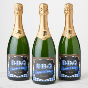 Baby Q Sparkling Wine Label -  Blue