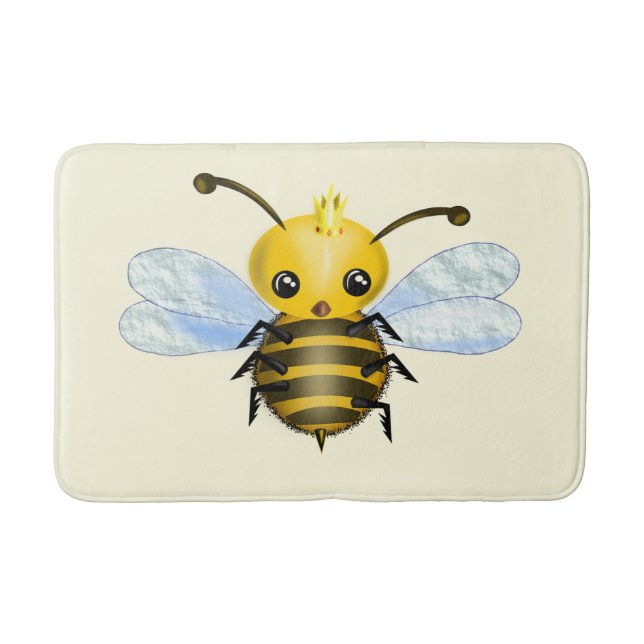 Baby Queen Bee Bath Mat - Customisable (Front)