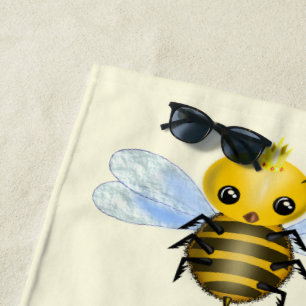 Baby Queen Bee Beach Towel - Choose Colours