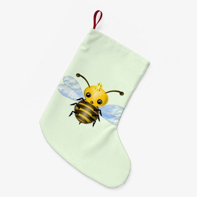 Baby Queen Bee Christmas Stocking Your Color/ Text (Front (Hanging))