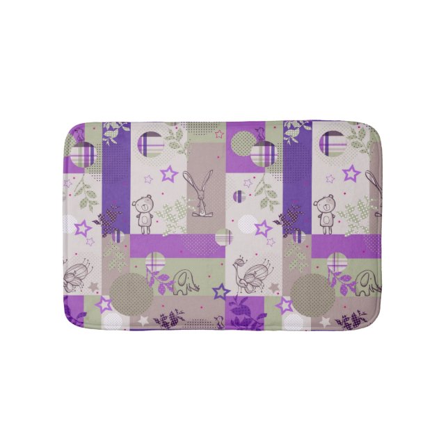 Baby Quilt Pattern Bath Mat (Front)