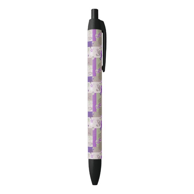 Baby Quilt Pattern Black Ink Pen (Bottom (Vertical))