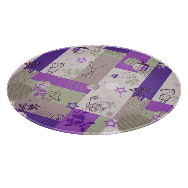 Baby Quilt Pattern Cutting Board (Corner)