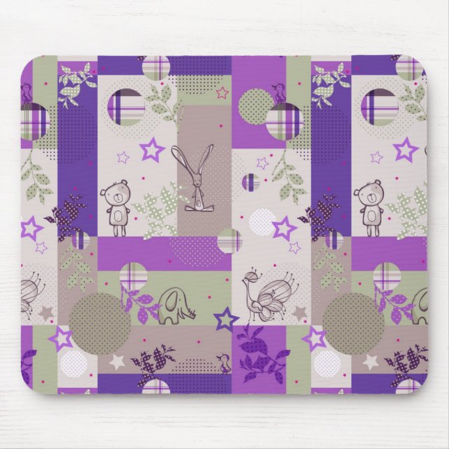 Baby Quilt Pattern Mouse Mat (Front)