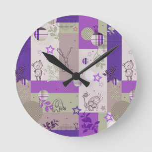 Baby Quilt Pattern Round Clock