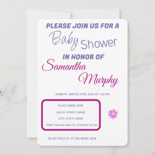 Baby Rabbit Baby Shower Invitation