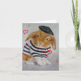 Baby Rabbit Valentine's Day Card