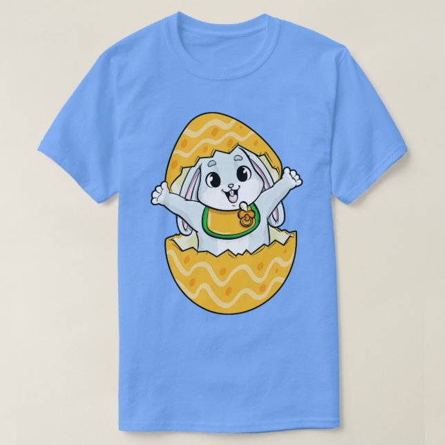 Baby rabbit with Pacifier Bib and Egg T-Shirt (Design Front)