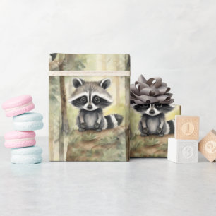 Baby Raccoon Wrapping Paper