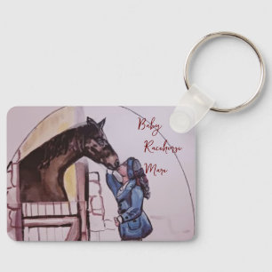 baby racehorse mare story book illustration of her key ring