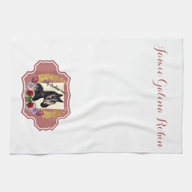 baby racehorse mare  tea towel (Horizontal)