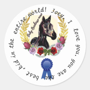 baby racehorse mare winning sticker