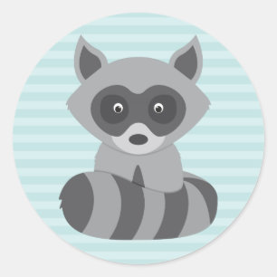 Baby Racoon Classic Round Sticker