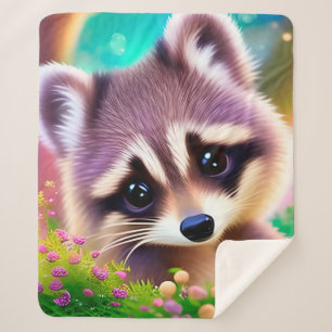 Baby Racoon Sherpa Blanket
