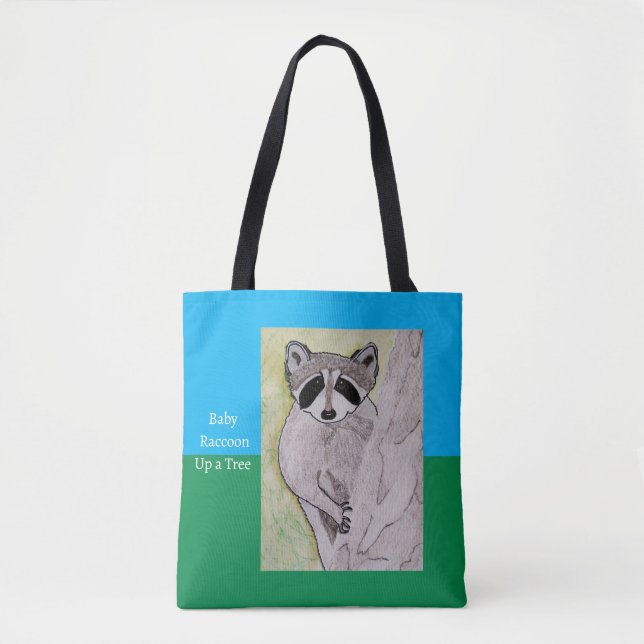 Baby Racoon  Tote Bag (Front)