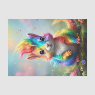 Baby Rainbow Coloured Unicorn Squirrel, Tissue Paper