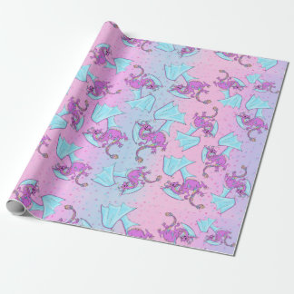 Baby rainbow dragon pattern wrapping paper
