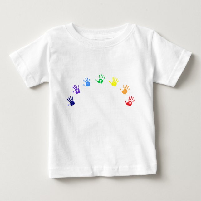 Baby Rainbow Handprint T-Shirt (Front)