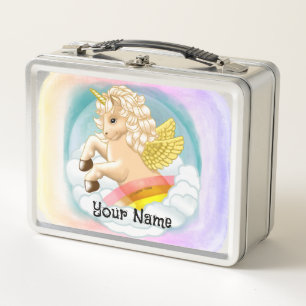 Baby Rainbow Unicorn  Metal Lunch Box