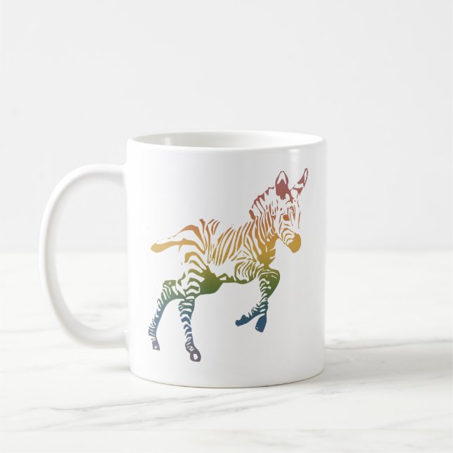 Baby Rainbow Zebras Mug (Left)