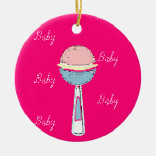 Baby Rattle Christmas Ornament