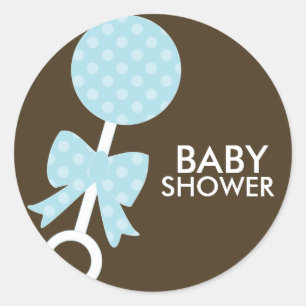 Baby Rattle Shower Envelope Seals
