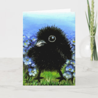 Baby raven card