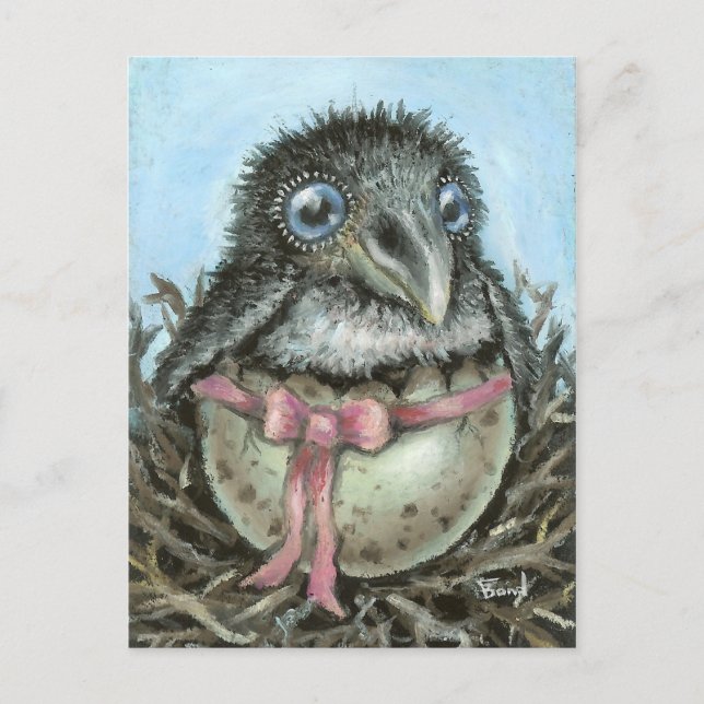Baby Raven Postcard (Front)