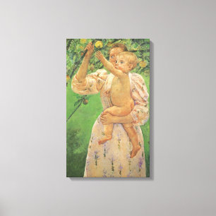 Baby Reaching for an Apple by Mary Cassatt Canvas Print