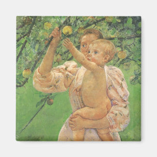 Baby Reaching for an Apple by Mary Cassatt Magnet