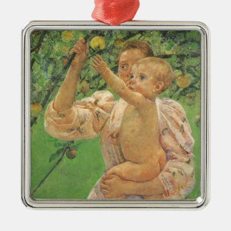 Baby Reaching for an Apple by Mary Cassatt Metal Tree Decoration