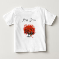Baby Red Tree Wedding T-Shirts Romper