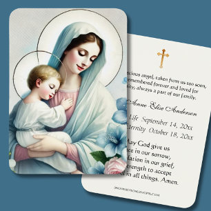 Baby Religious Catholic Funeral Memorial Holy