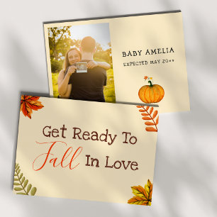 Baby Reveal Fall Photo Pregnancy Announcement