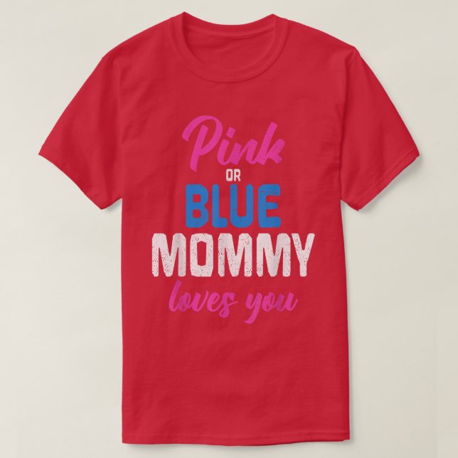 Baby Reveal Party Future Mummy Pregnancy Gender Re T-Shirt (Design Front)