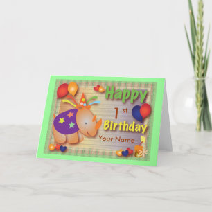 Baby Rhino::Birthday Greeting Card