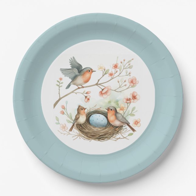 Baby Robin Celebration Plates (Front)
