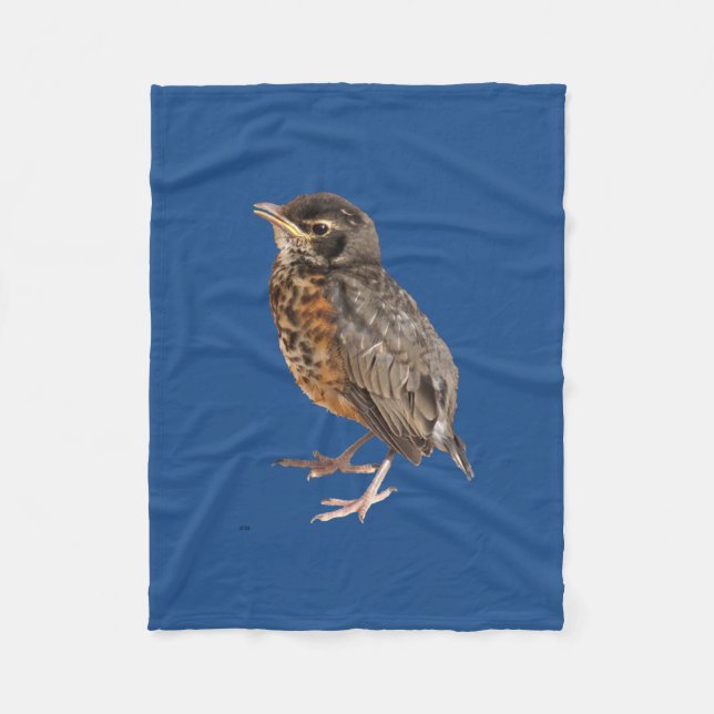 Baby Robin Fleece Blanket (Front)