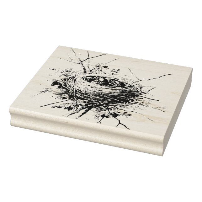 Baby Robins Nest Rubber Stamp (Stamp)