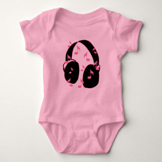 Baby Rock! Headset with Musical Notes Pink Bodysuit