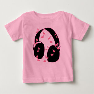 Baby Rock! Headset with Musical Notes Pink T-Shirt