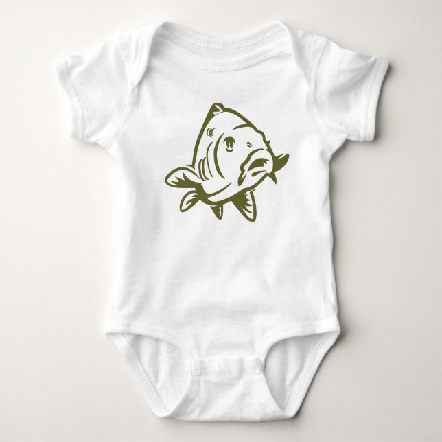Baby romper with carp bodysuit (Front)