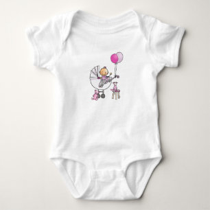 Baby rompertje with baby in pram bodysuit