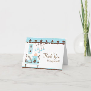 Baby Room Blue Thank You Note Card