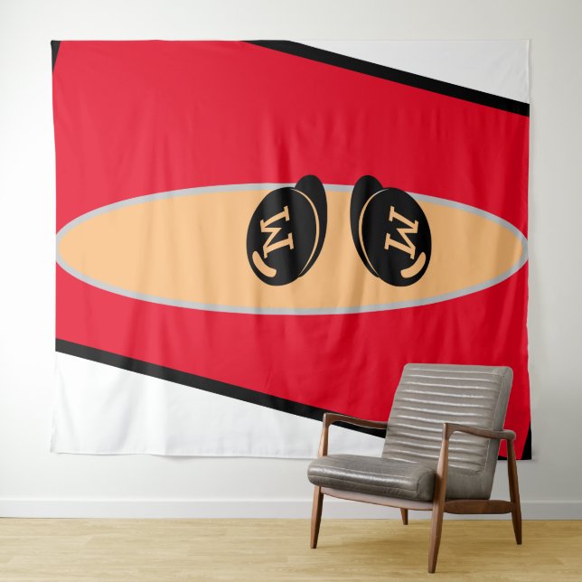 Baby RoomCUTE_RED_WHITE_BLACK_ RMDESIGNFLO55  Tapestry (In Situ (Horizontal))