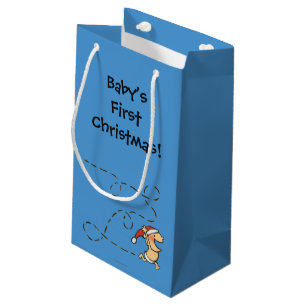 Baby Running On Christmas Morning Small Gift Bag
