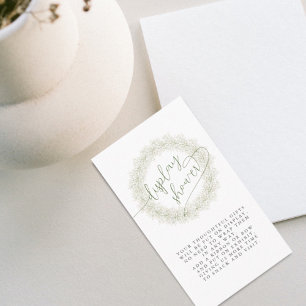Baby’s Breath Display Shower Floral Bridal Shower Enclosure Card