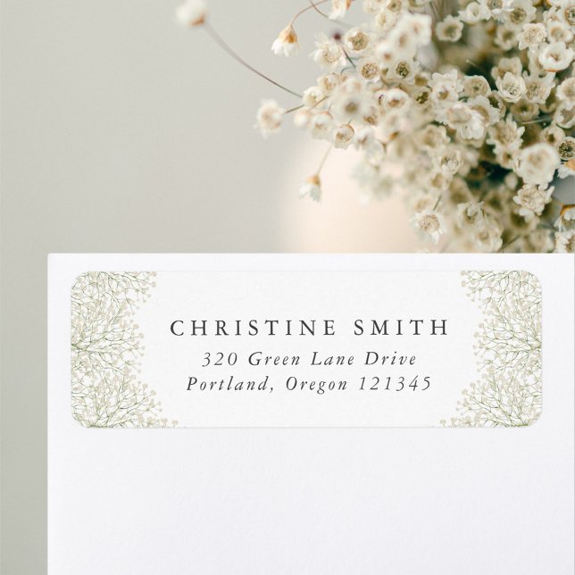 Baby’s Breath Wreath Winter Minimal Return Address (Creator Uploaded)